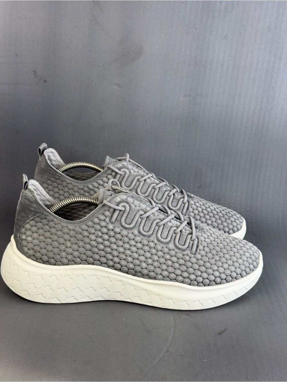 ECCO THERAP SATIN SILVER gray Nubuck sneaker shoes men’s size 11-11.5 New